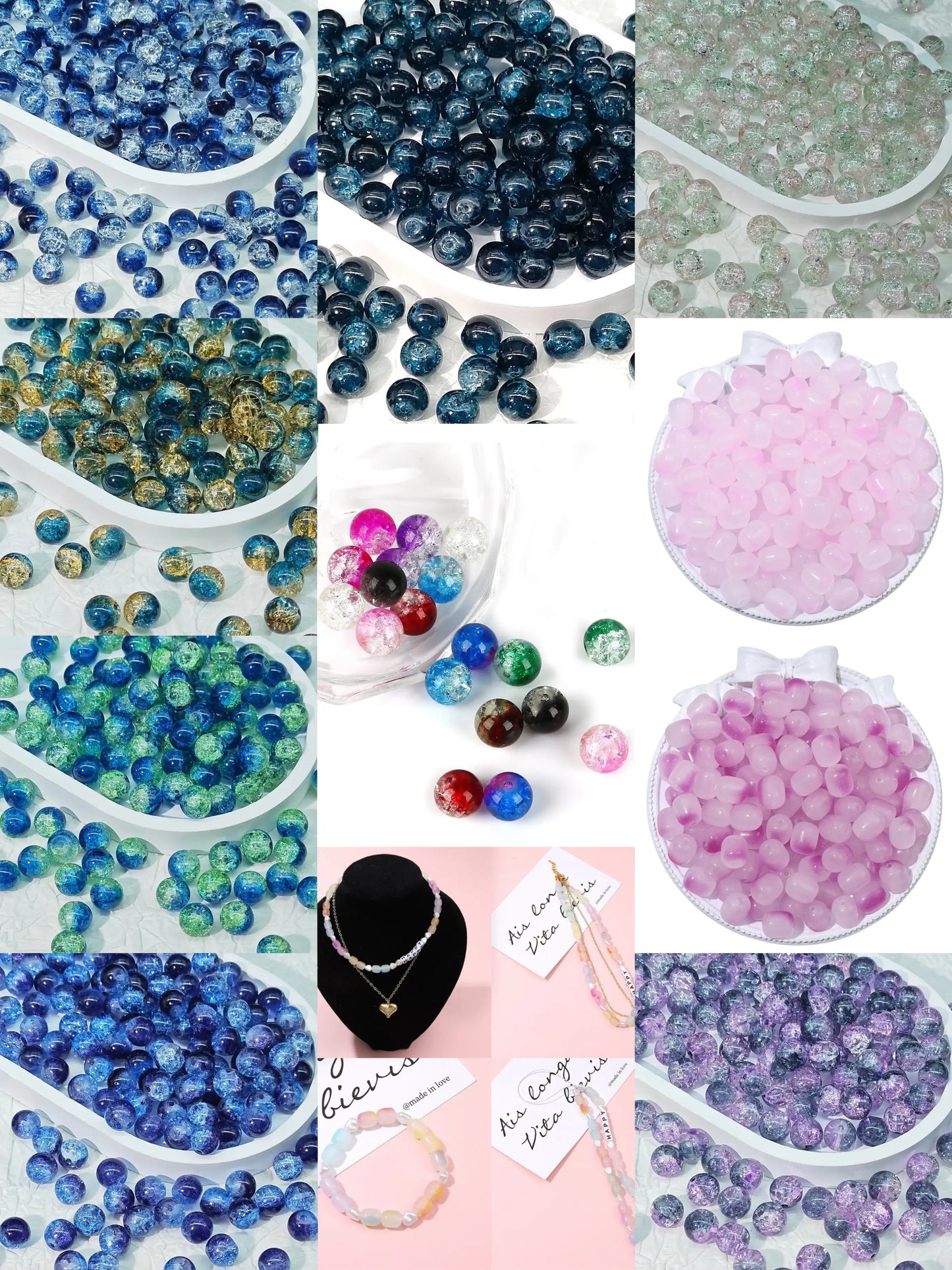 DIY Glass Beads Blind Bags for Bracelet - Open in live