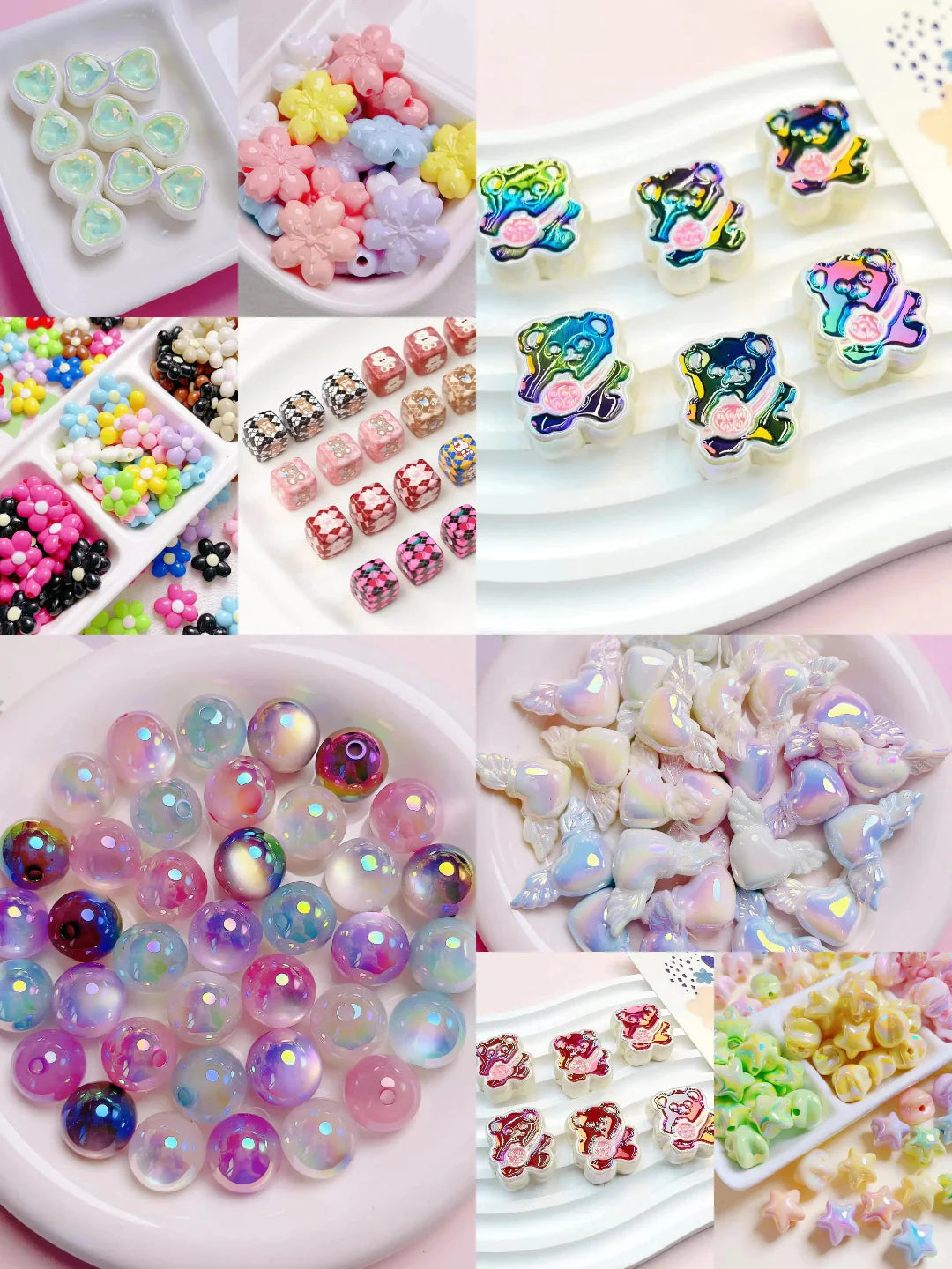 Acrylic Beads Blind Bags for Beadable Pen/ Key Chain - Open in live