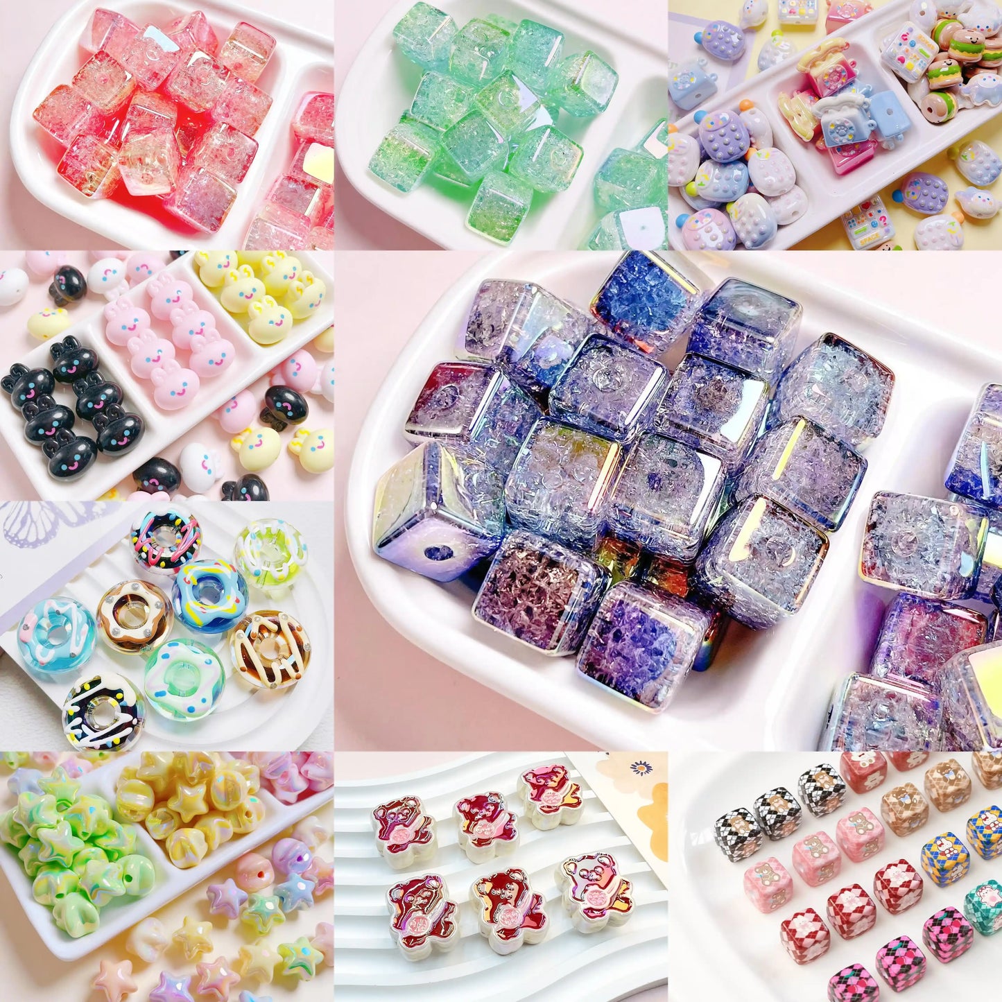 【🔥HOT🔥】DIY Acrylic Beads Blind Bags for Beadable Pen/ Key Chain - Open in live