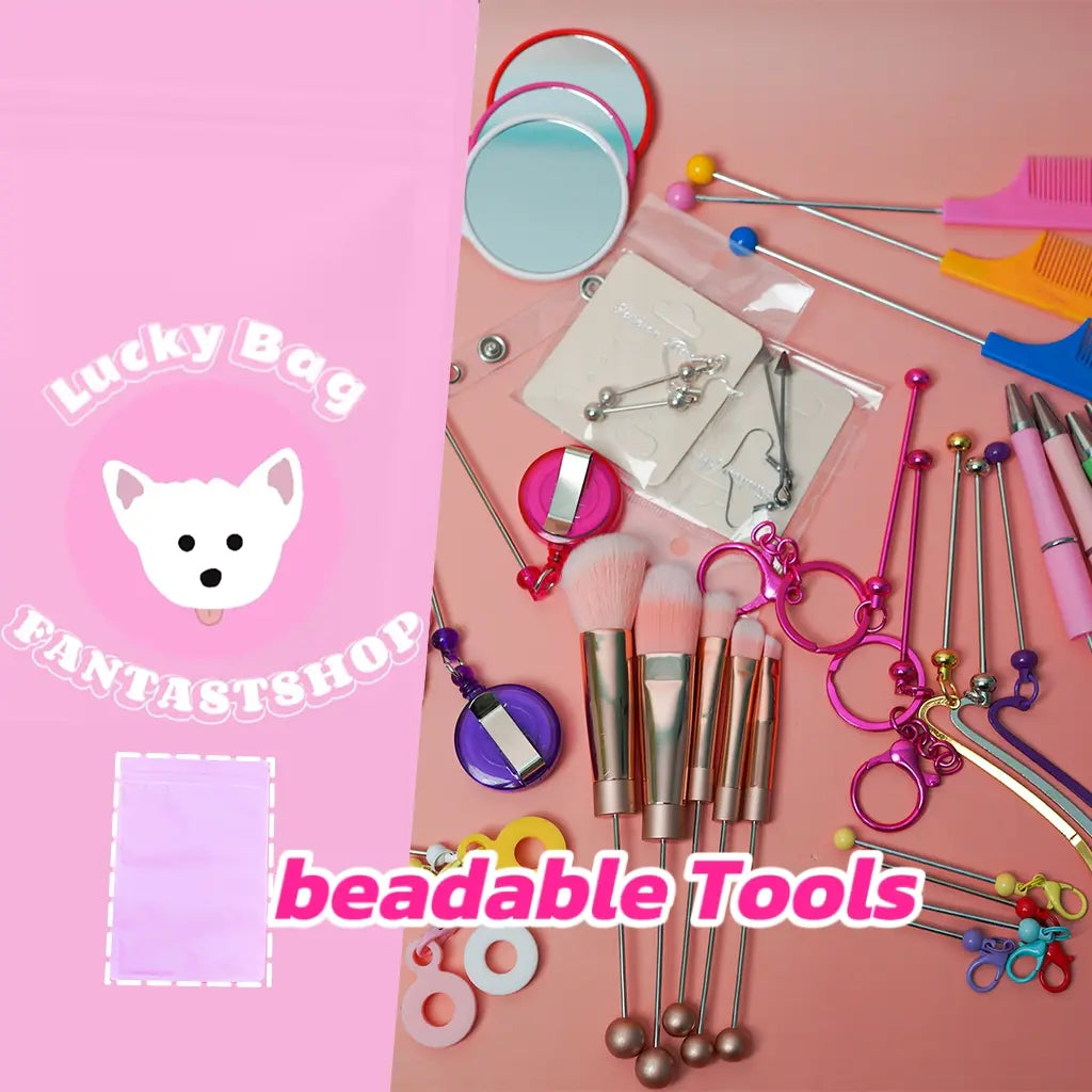 Beadable Tools (Brush/Mirror/Earrings/Clasp)