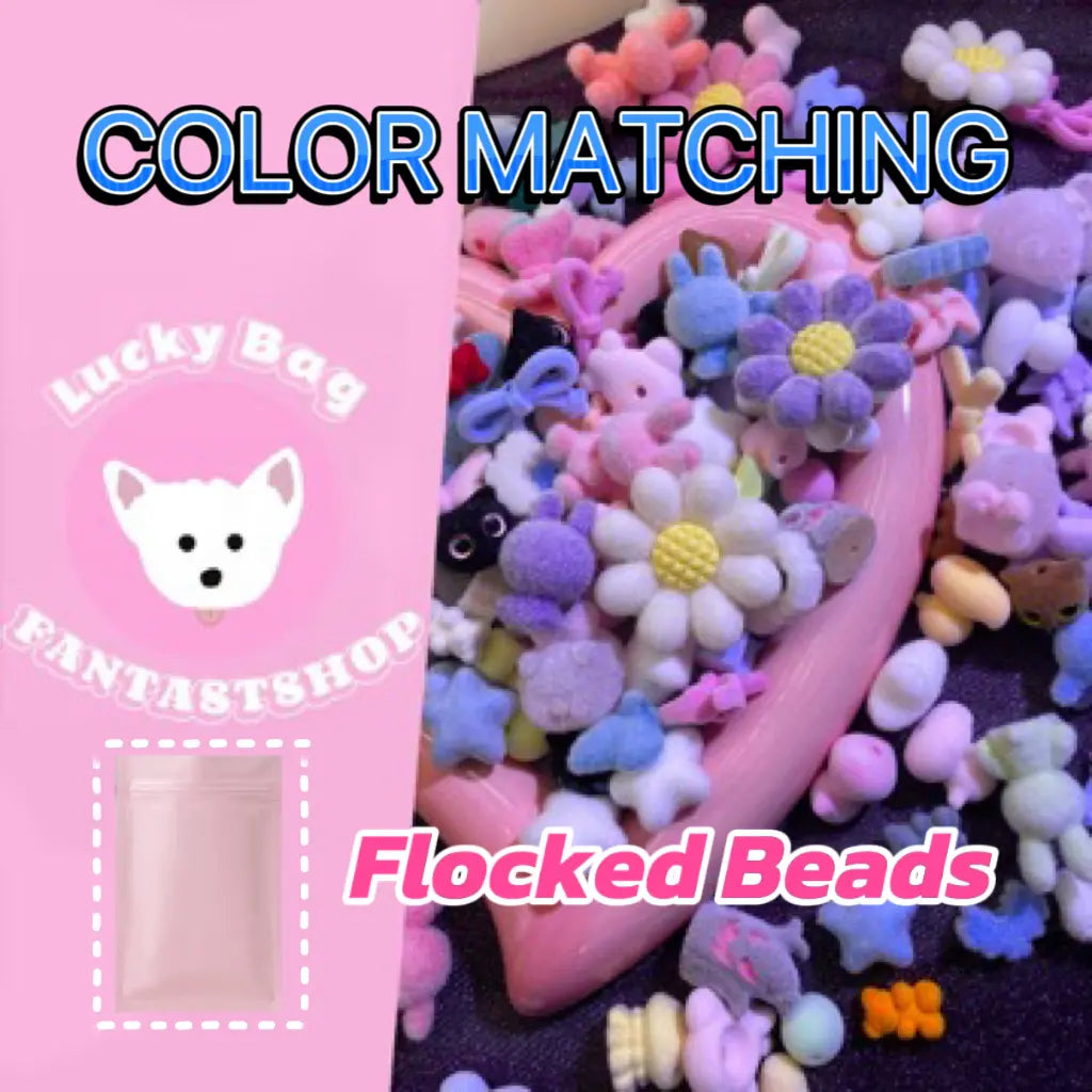 Flocked Beads Blind Bags for Beadable Pen/ Key Chain - Open in live