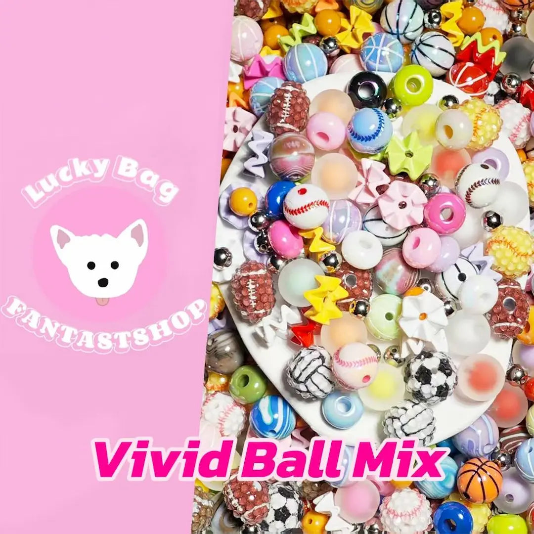 Vivid Ball Mix for Bracelet / Key/Phone Chain - Open in live