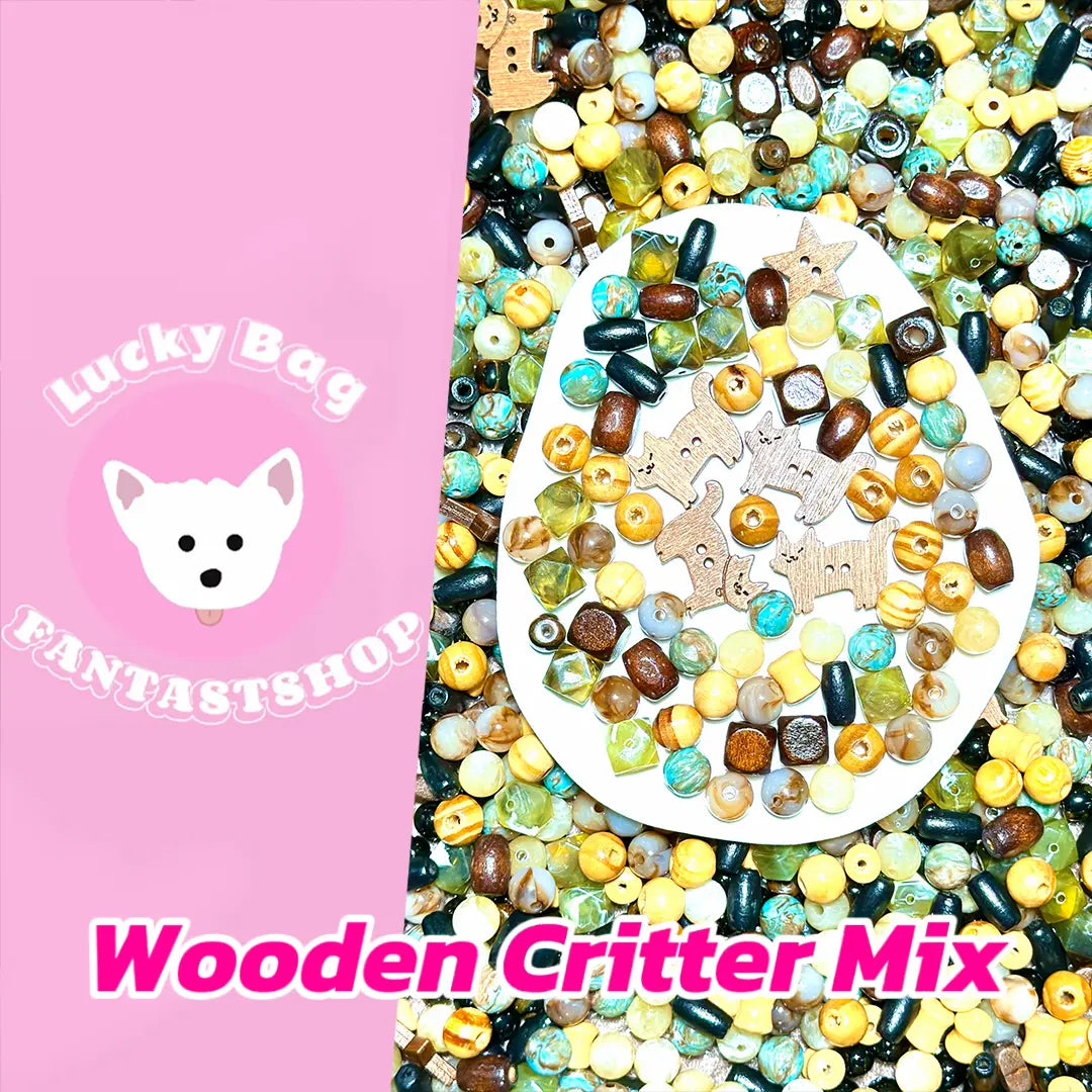 Wooden Critter Mix for Bracelet / Key/Phone Chain - Open in live