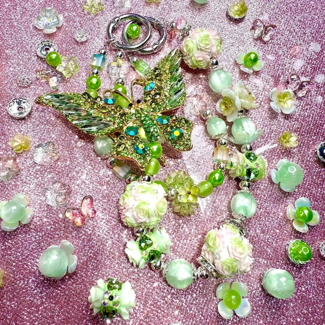 Emerald Whimsy Mix for Bracelet/ Key Chain - Open in live