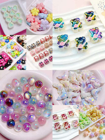 Acrylic Beads Blind Bags for Beadable Pen/ Key Chain - Open in live