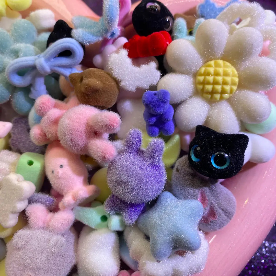 Flocked Beads Blind Bags for Beadable Pen/ Key Chain - Open in live