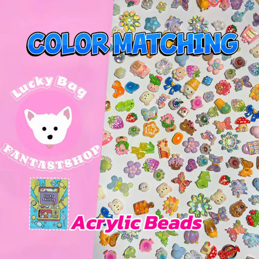 Acrylic Beads Blind Bags for Beadable Pen/ Key Chain - Open in live