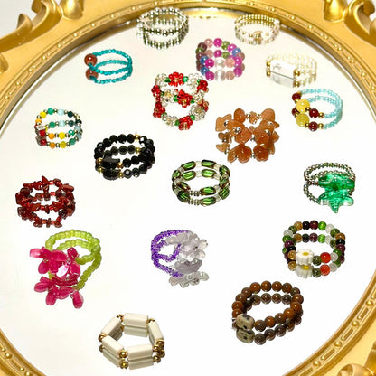 Seed Beads Ring - Open in live