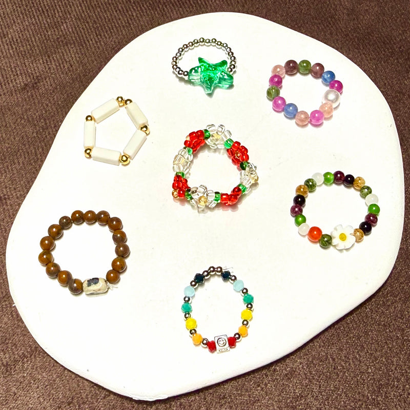 Seed Beads Ring - Open in live