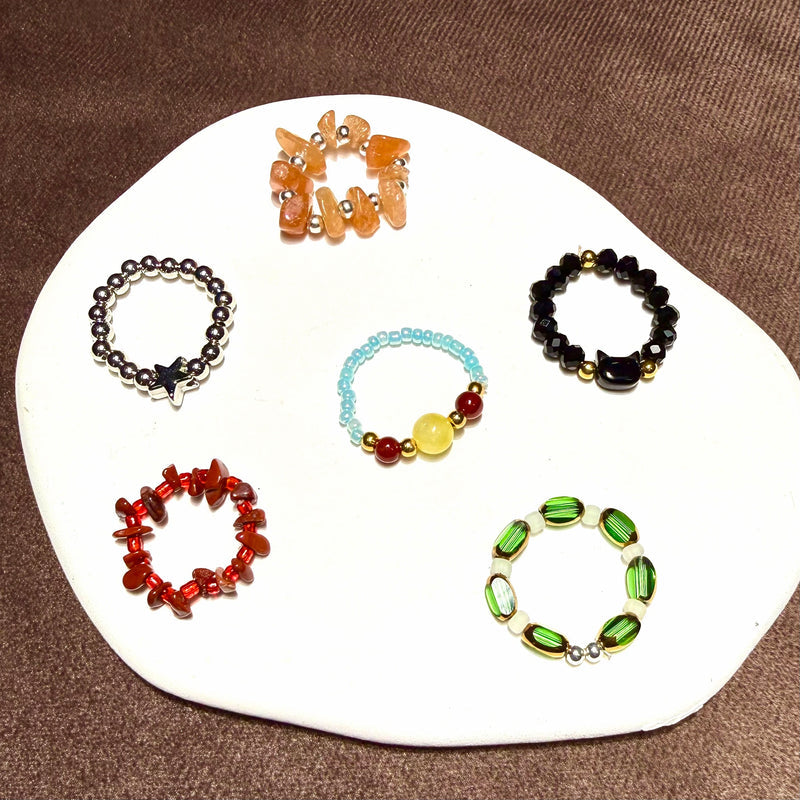 Seed Beads Ring - Open in live