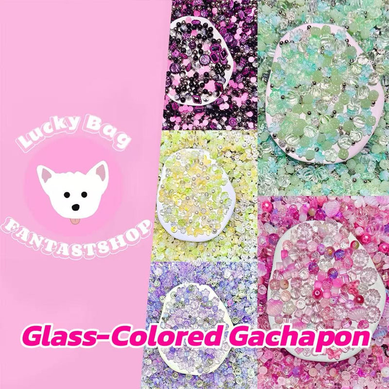Glass-Colored Gachapon for Keychain/Bracelet/Necklace- Open in live