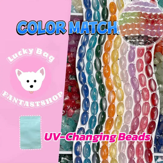 UV-Changing Beads Blind Bags for Keychain & Bracelet - Open in live